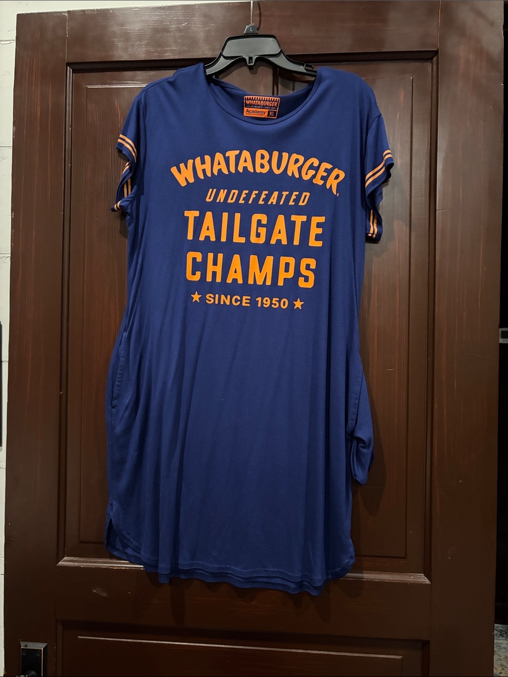Whataburger Women's Blue 'Tailgate Champs' Graphic Dress